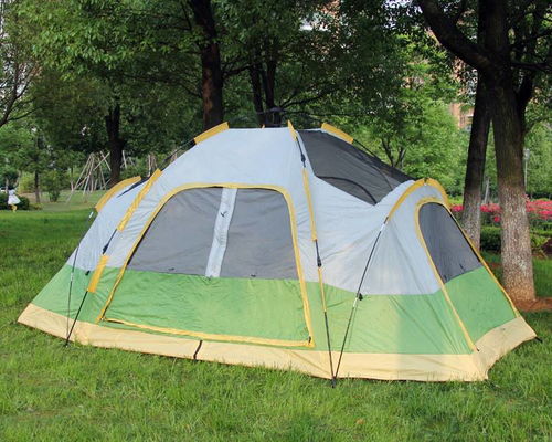 湯河店德國軍用迷彩自動帳篷 雙人雙層設計，速開防暴雨，盡享戶外野營樂趣